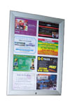 Wall mounted advertising poster display frames